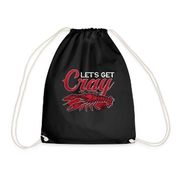Crawfish Boil Let's Get Cray Loves Cajun Crawfish - Drawstring Bag - black - Front