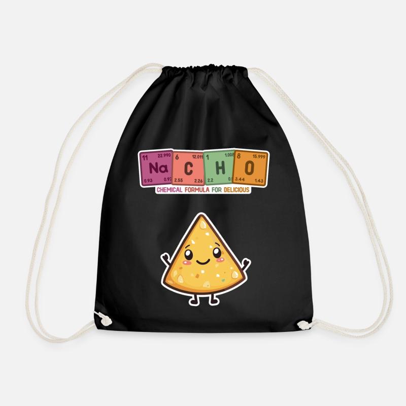 Nacho - Periodic Table - Drawstring Bag - black