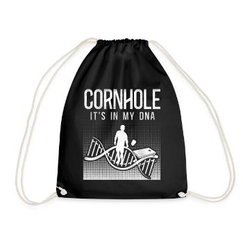 Cornhole Team Bean Bag Player - Turnbeutel - Schwarz - Vorne