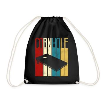 Cornhole Team Bean Bag Player - Turnbeutel - Schwarz - Vorne