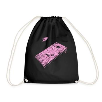 Cornhole Team Bean Bag Player - Turnbeutel - Schwarz - Vorne