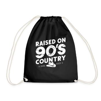 J’ai grandi avec la musique country des années 90 - Sac de sport léger - noir - Devant