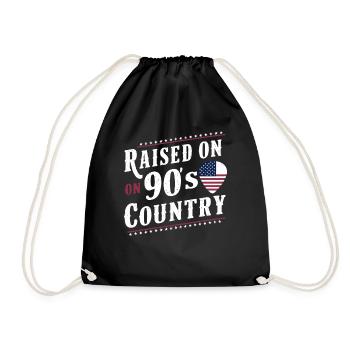 J’ai grandi avec la musique country des années 90 - Sac de sport léger - noir - Devant