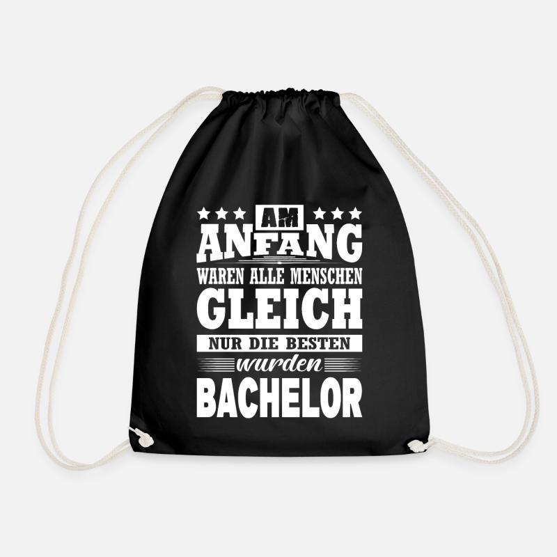 Am Anfang Waren Alle Menschen Gleich Bachelor - Turnbeutel - Schwarz