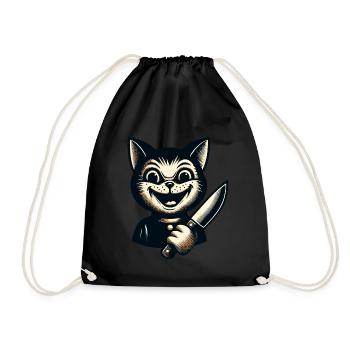 Costume d’Halloween Creepy Cat Psycho Pet - Sac de sport léger - noir - Devant