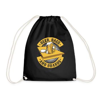 Biersäcke und -bretter Sitzsack Spielbretter Cornhole - Turnbeutel - Schwarz - Vorne