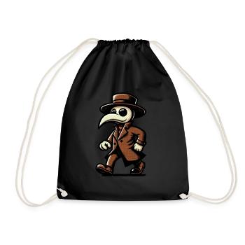 Rétro Vintage Dessin animé Creepy Décoration d’Halloween - Sac de sport léger - noir - Devant