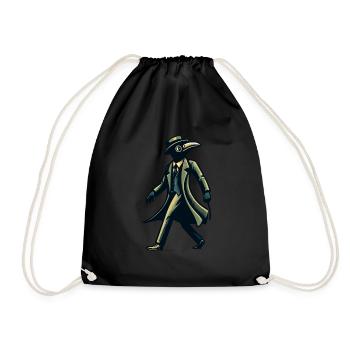 Gruseliges Halloween Streetwear Plague Doctor - Turnbeutel - Schwarz - Vorne