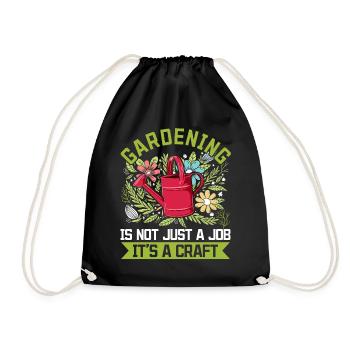 Gardening is not just a job, it's a craft - Hobby G - Drawstring Bag - black - Front