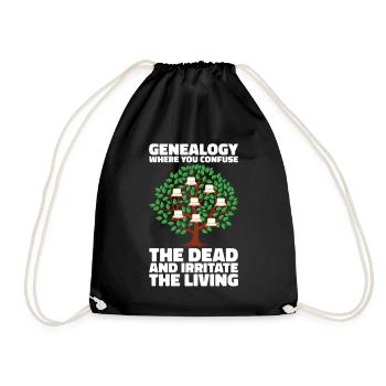 Genealogy Genealologists Genealogy Genealogy - Drawstring Bag - black - Front