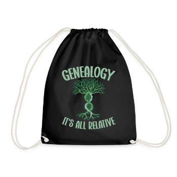 Genealogy Genealologists Genealogy Genealogy - Drawstring Bag - black - Front