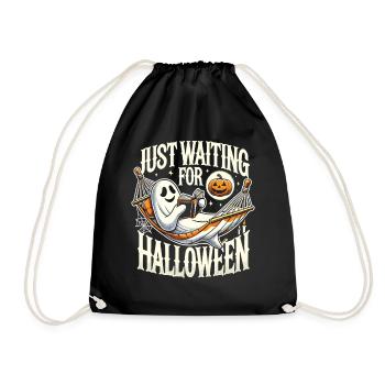 Reading mind in hammock - Drawstring Bag - black - Front
