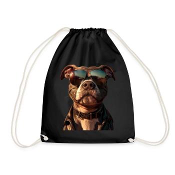 Pitbull Bulldog Pittie American Pitbull Terrier - Sac de sport léger - noir - Devant