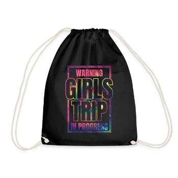 Attention Girls Trip en cours - Sac de sport léger - noir - Devant