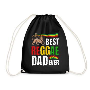 Rastafari Music Vibes Only Rasta Jamaica Reggae - Drawstring Bag - black - Front