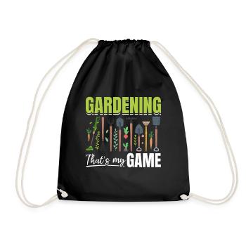 Gardening that's my game - Funny Gardening Hobby G - Turnbeutel - Schwarz - Vorne