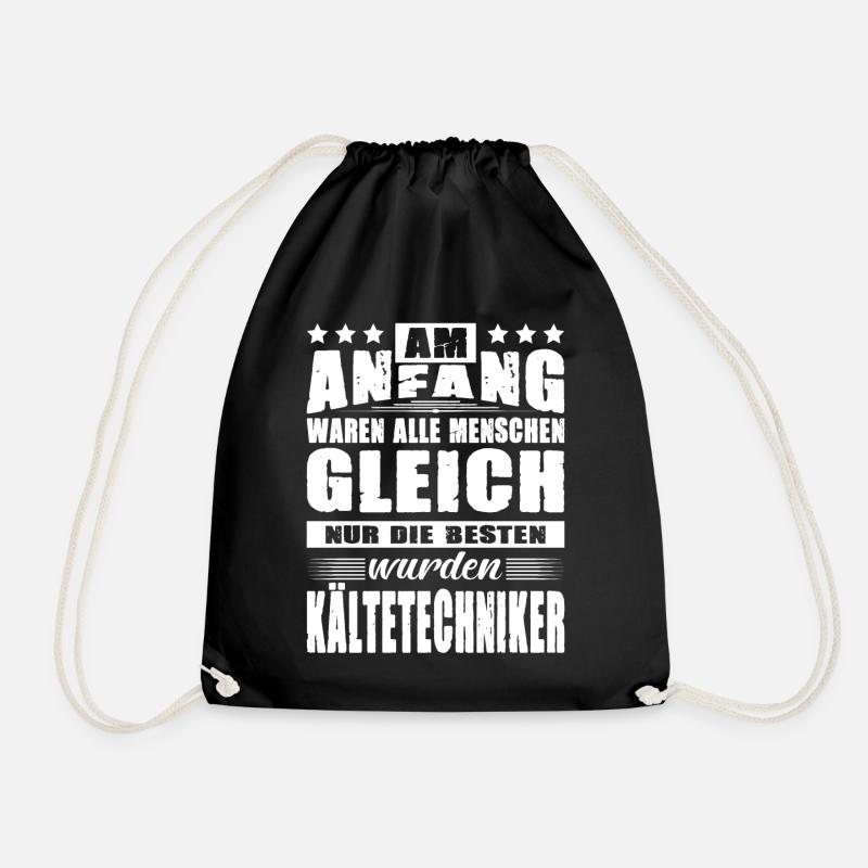 Am Anfang Waren Alle Gleich Kältetechniker - Turnbeutel - Schwarz