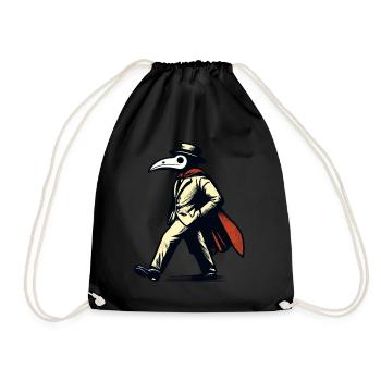 Halloween Kostüm Deko Plague Doctor Okkulte Kunst - Turnbeutel - Schwarz - Vorne
