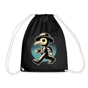 Rétro Vintage Dessin animé Halloween Costume Décoration - Sac de sport léger - noir - Devant