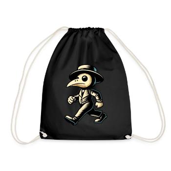 Rétro Vintage Dessin animé Halloween Costume Décoration - Sac de sport léger - noir - Devant