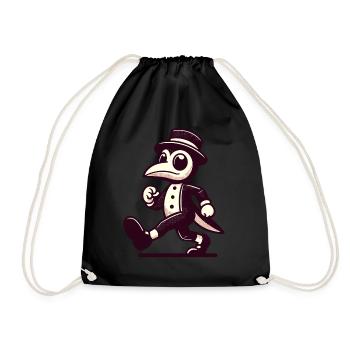 Rétro Vintage Dessin animé Halloween Costume Décoration - Sac de sport léger - noir - Devant