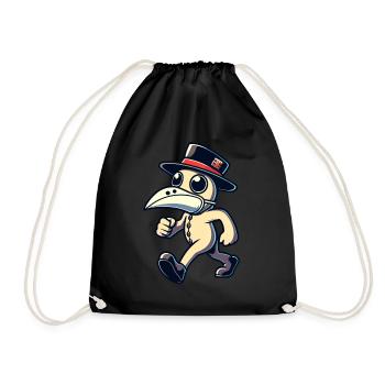 Rétro Vintage Dessin animé Halloween Costume Décoration - Sac de sport léger - noir - Devant
