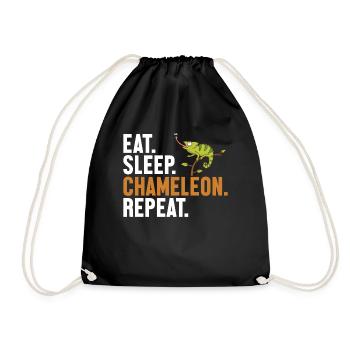 Manger Dormir Caméléon Répéter Voilé Panther Amant - Sac de sport léger - noir - Devant