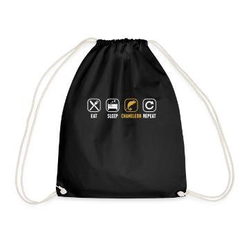 Manger dormir Caméléon Répéter Panther Voilé Amant - Sac de sport léger - noir - Devant