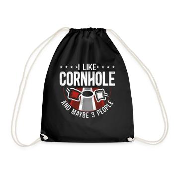 Cornhole Team Bean Bag Player - Turnbeutel - Schwarz - Vorne