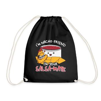 Nachos I'm Nacho Friend I'm Your Tortilla Chips - Drawstring Bag - black - Front