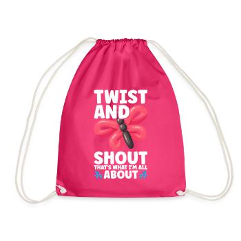 Ballon Twister Ballon Artiste Ballon Animaux - Sac de sport léger - fuchsia - Devant
