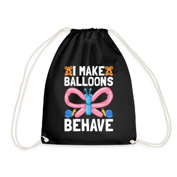 Ballon Twister Ballon Artiste Ballon Animaux - Sac de sport léger - noir - Devant