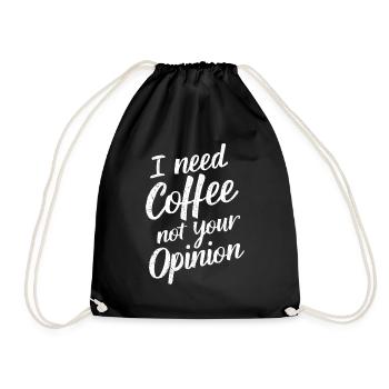 I don't need coffee Your opinion Barista - Drawstring Bag - black - Front
