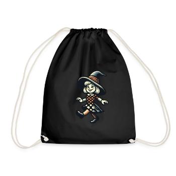 Retro Cartoon Witches Vintage Witches Design - Drawstring Bag - black - Front