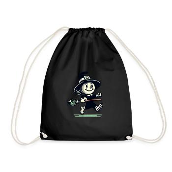 Retro Cartoon Witches Vintage Witches Design - Drawstring Bag - black - Front