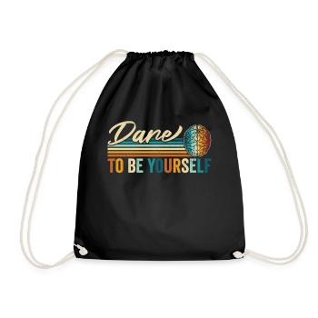 Vintage « Osez Être Vous-même » Audacieux Unique - Sac de sport léger - noir - Devant