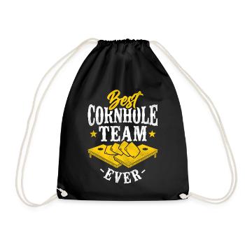 Cornhole Team Bean Bag Player - Turnbeutel - Schwarz - Vorne
