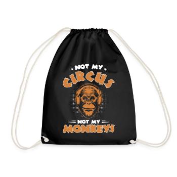 Pas mon cirque, pas mes singes ! - Sac de sport léger - noir - Devant
