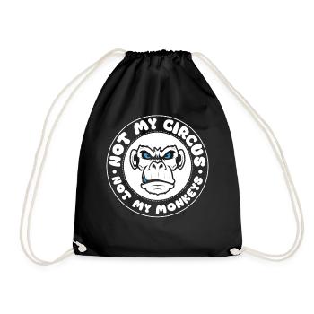 Pas mon cirque, pas mes singes ! - Sac de sport léger - noir - Devant