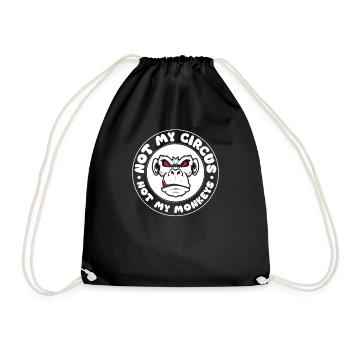 Pas mon cirque, pas mes singes ! - Sac de sport léger - noir - Devant