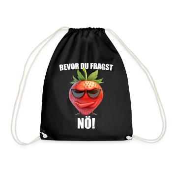 Avant que vous ne demandiez : Non ! Sarcasme graphique de la fraise - Sac de sport léger - noir - Devant