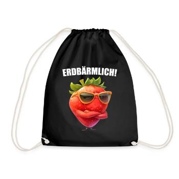 Pathétique! Graphique Fraise Sarcasme Drôle - Sac de sport léger - noir - Devant
