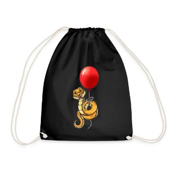 Drôles de serpents serpents avec des scintillements de ballon - Sac de sport léger - noir - Devant