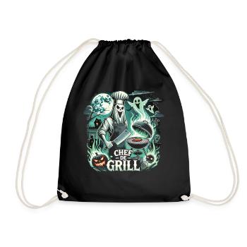 Ghost Chef at the Grill T-Shirt – Chef de Grill - Drawstring Bag - black - Front