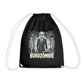 T-shirt d’Halloween zombie de bureau – Squelette en costume - Sac de sport léger - noir - Devant