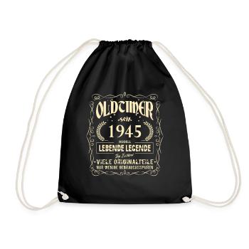 Oldtimer 1945 Geburtstag Lebende Legende Vintage - Turnbeutel - Schwarz - Vorne