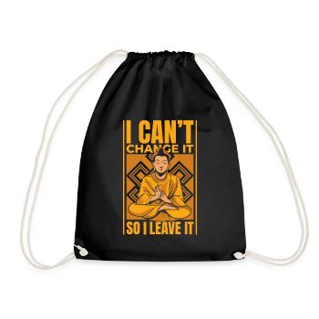 Ich kann es nicht ändern, also lasse ich es buddhistisches Symbol - Turnbeutel - Schwarz - Vorne