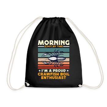 Écrevisses bouillir le matin n’est pas mon heure Écrevisses de mer - Sac de sport léger - noir - Devant