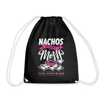 Nachos Enthusiast Mom The Idol Enchiladas Lover - Drawstring Bag - black - Front