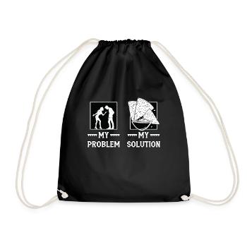 Nachos Enthusiast My Problem My Pictogram Dad Mom - Turnbeutel - Schwarz - Vorne